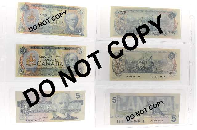 fullMatchVisibleSet of Five Dollar Bank Notes: Pre-Confederation, in Binder, Fine or BetterN/AN/A