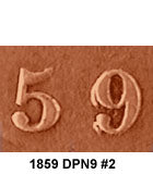 fullMatchVisible1859 Double-Punched Narrow 9 #2VG8F12VF20EF40AU50MS60MS63RSpecial Order