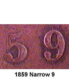 fullMatchVisible1859 Narrow 9VG8F12VF20EF40AU50MS60MS63RSpecial Order