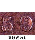 fullMatchVisible1859 Wide 9VG8F12VF20EF40AU50MS60MS63RSpecial Order