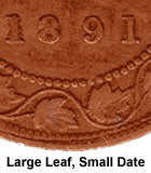 fullMatchVisible1891 Large Leaf, Small DateVG8F12VF20EF40AU50MS60MS63RSpecial Order
