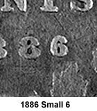 fullMatchVisible1886 Small 6G4VG8F12VF20EF40AU50MS60MS62MS63Special Order