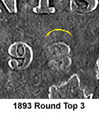fullMatchVisible1893 Round Top 3VG8F12VF20EF40AU50MS60Special Order