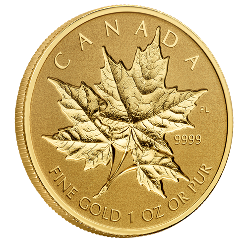 Canada Gold 2014 $50 Maple Leaf Incuse RP 1oz, .9999