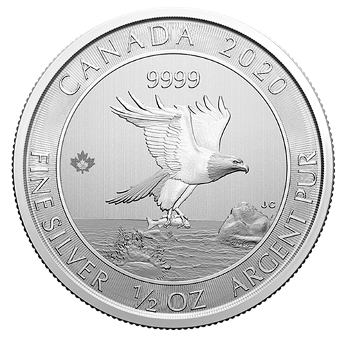 Canada Silver 2020 $2 Bold Eagle MS .5oz, .9999