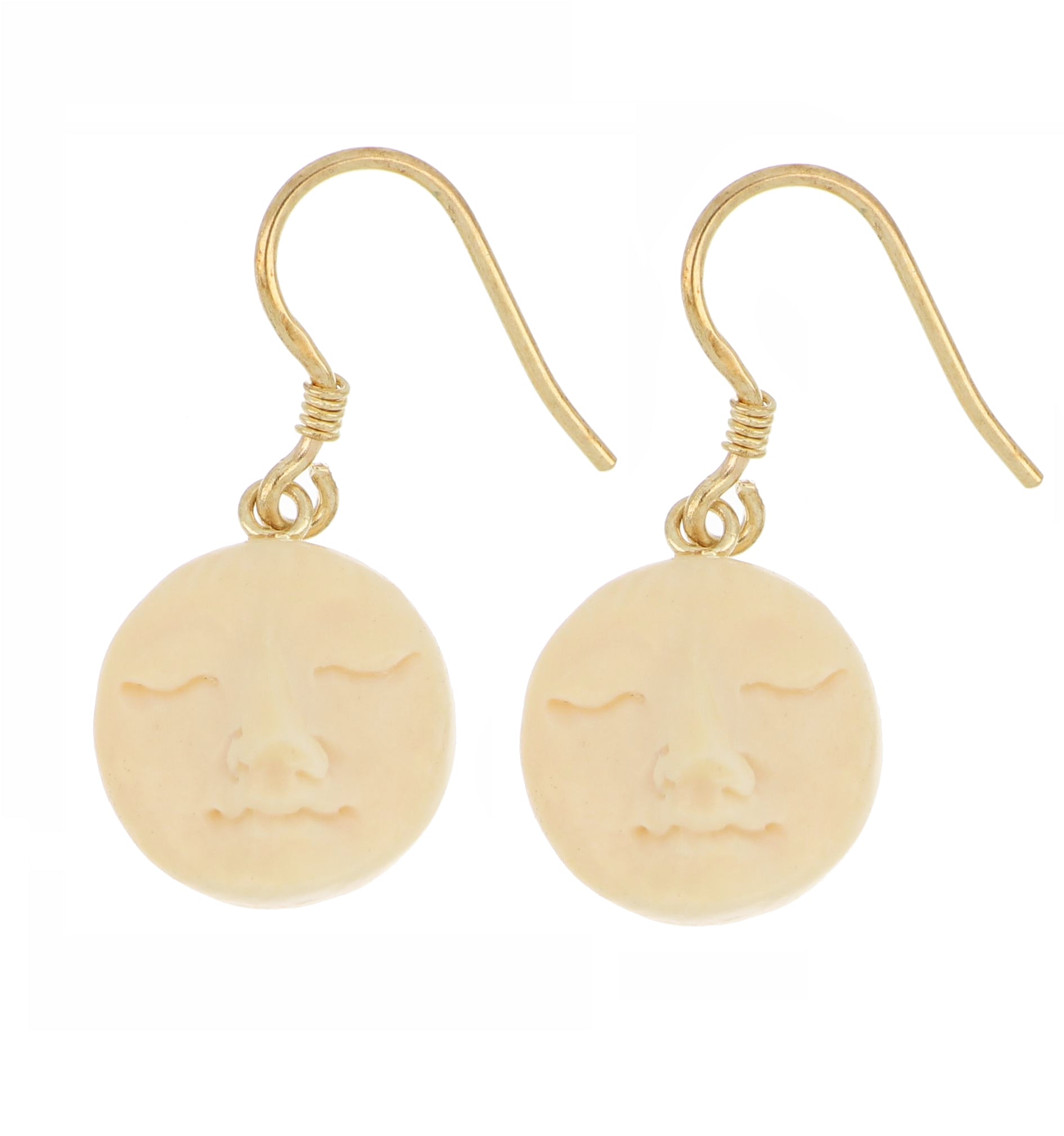 14kt Yellow Gold Dangling style Bone Earring