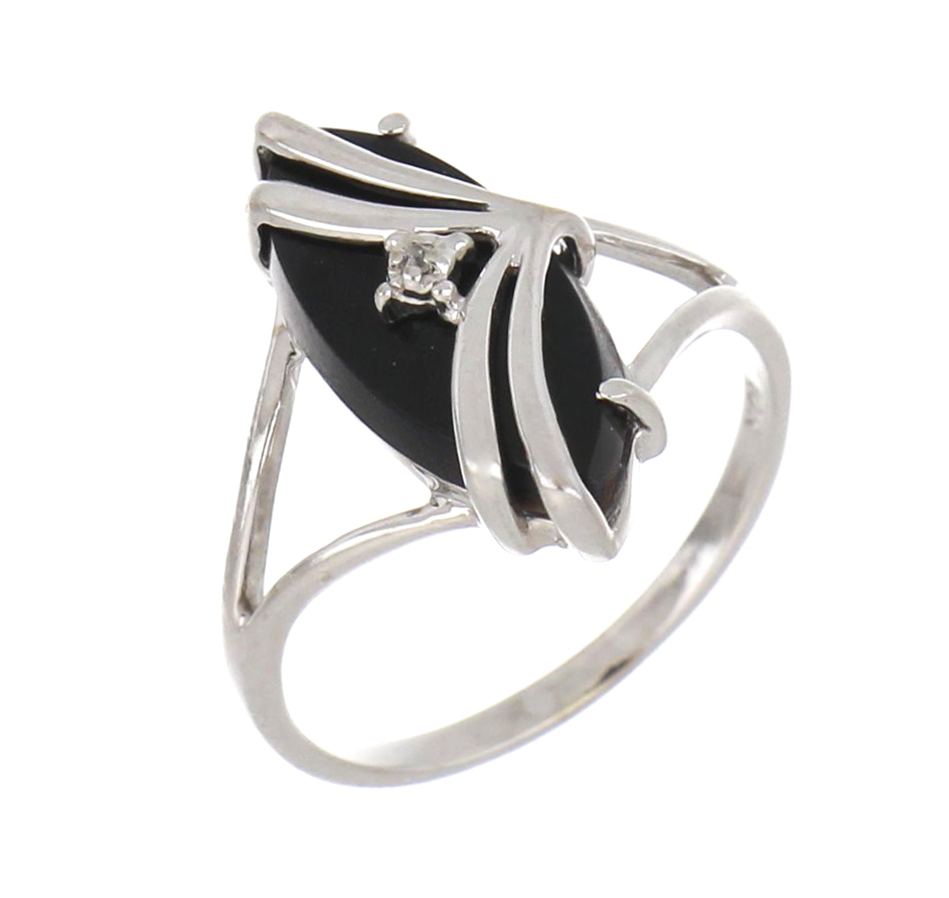 10kt White Gold Black Onyx Ring