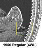 fullMatchVisible1950 (4 Water Lines)VF20EF40AU50MS62MS63MS60MS64MS65Special Order