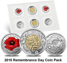 fullMatchVisible2015 Remembrance Day Coin Pack - 2x $2 and 4x 25¢ [Sold out]PLSpecial Order