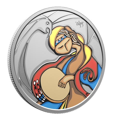 2025 $20 Canada Folk Singer pure silver coin featuring artwork by Daphne Odjig.