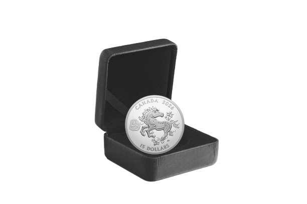 1 oz .9999 silver Year of the Horse proof coin, Canada 2026 edition.