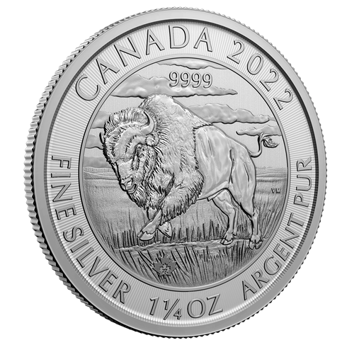 Canada Silver 2022 $8 Bison - Canadian Silver Bison MS 1.25oz, .9999