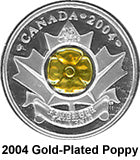 fullMatchVisible2004 Gold Plated Poppy with RCM Annual ReportMS60Special Order
