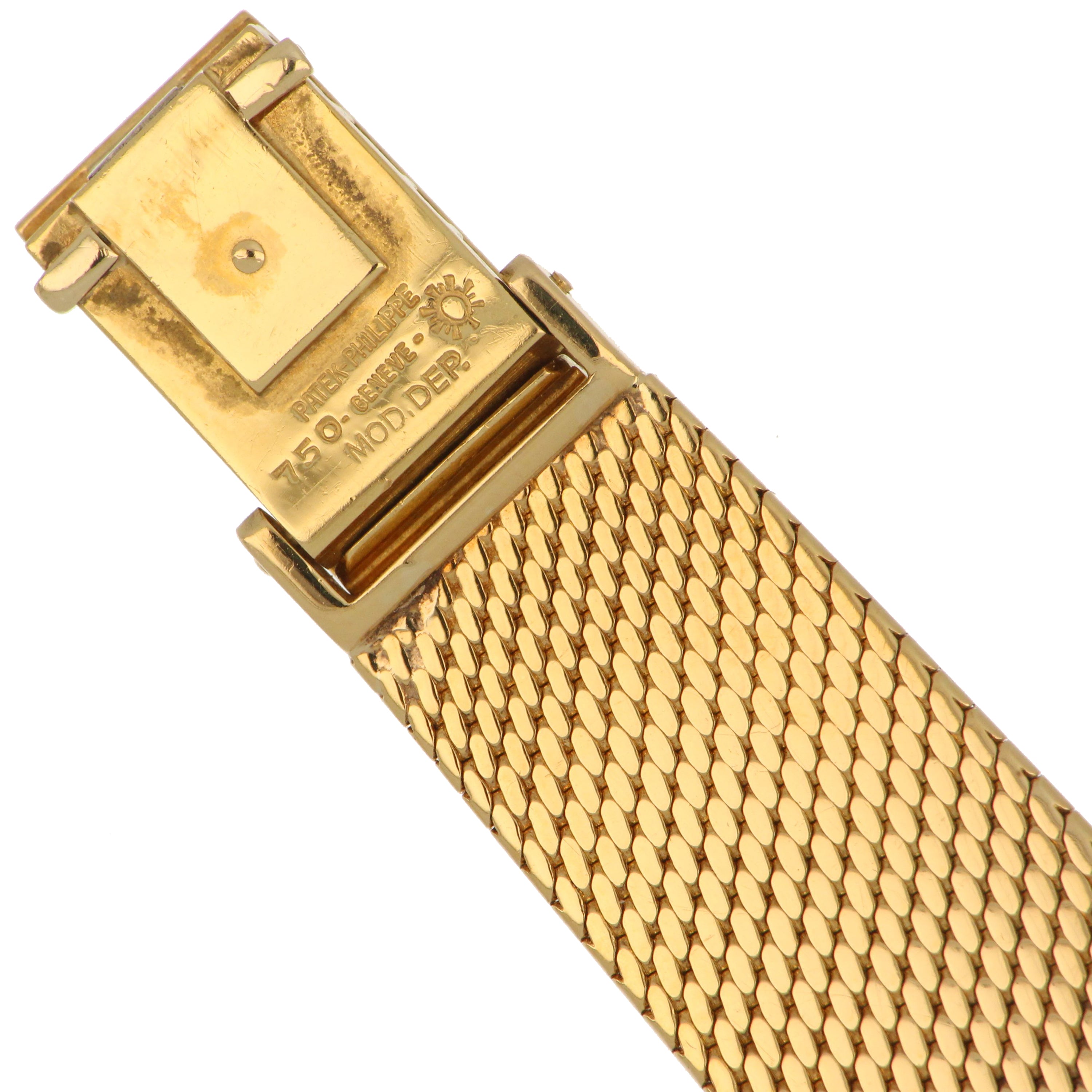 Original Patek Philippe box included with 18kt yellow gold ladies watch