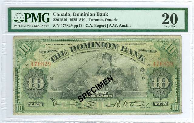 fullMatchVisibleDominion BankVF20PMG