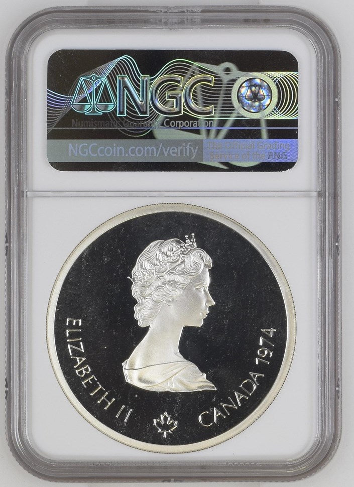 Canada Silver 1974 $10 Lacrosse - Series III PF 1.445oz, .925