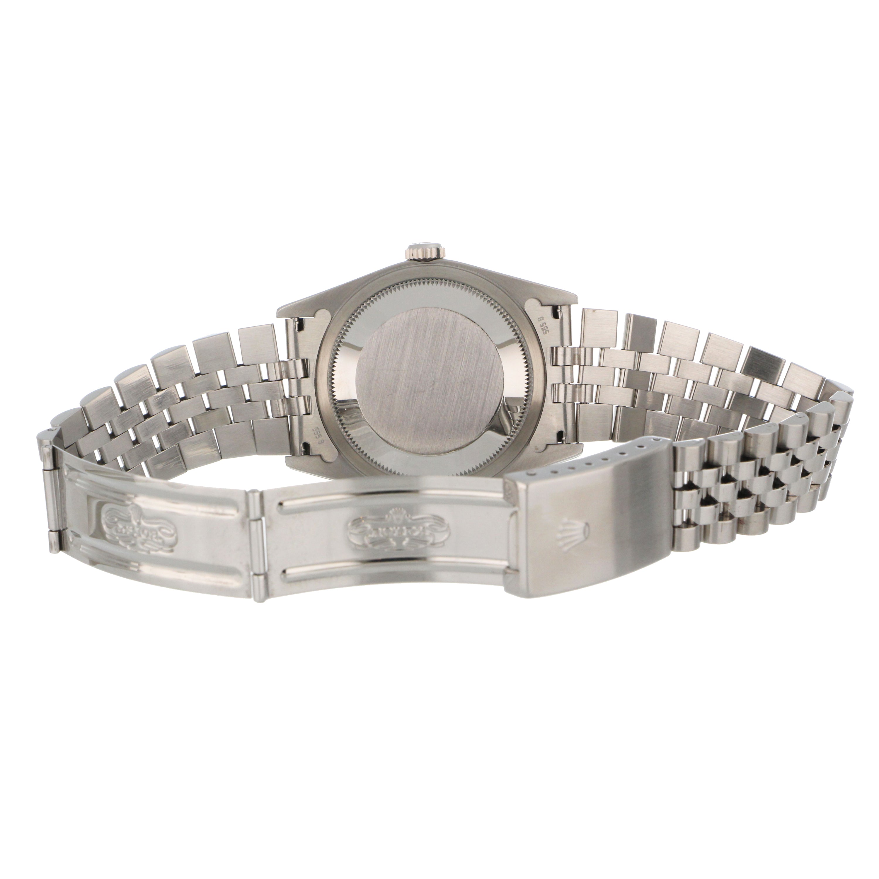 Rolex Oyster Perpetual Datejust automatic movement caliber 3135 illustrated on the watch dial