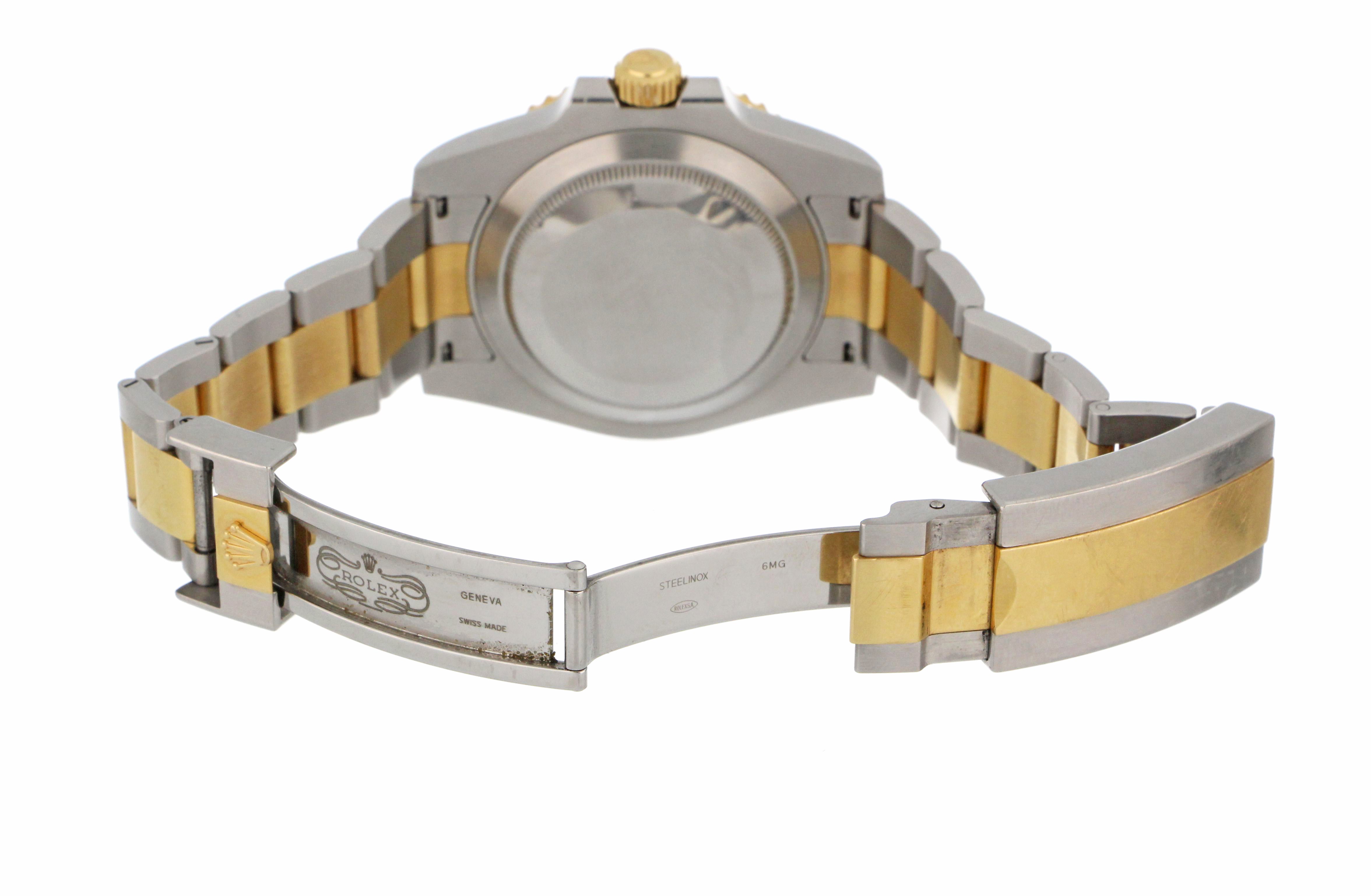 Rolex Submariner clasp and bracelet detail showing folding clasp