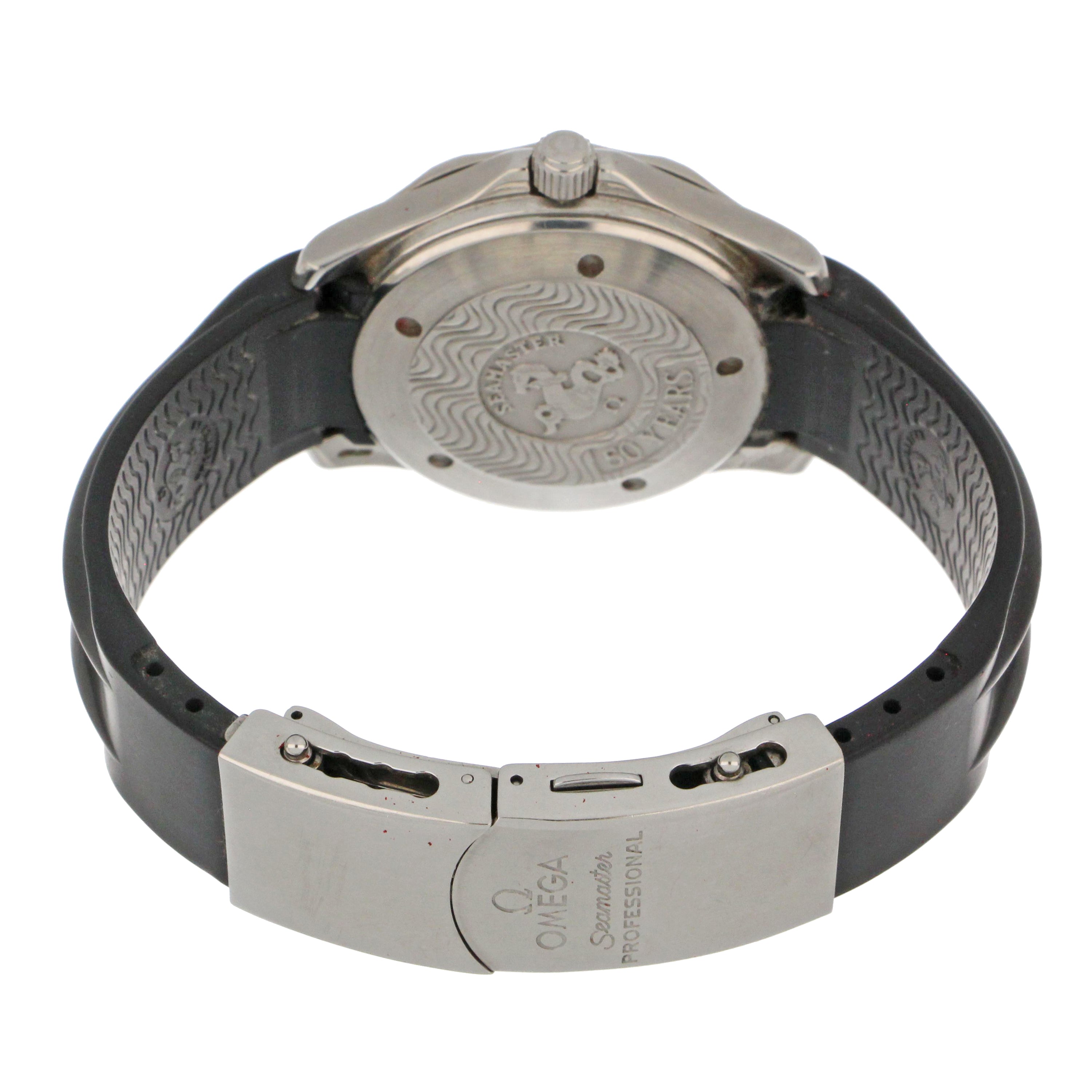 Omega Seamaster watch case back solid stainless steel with serial number, circa 1999