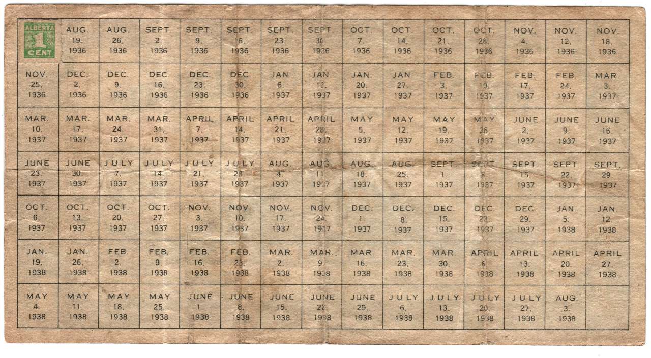 fullMatchVisibleAlberta Prosperity Certificate, VF, with 1 attached StampsVFN/A