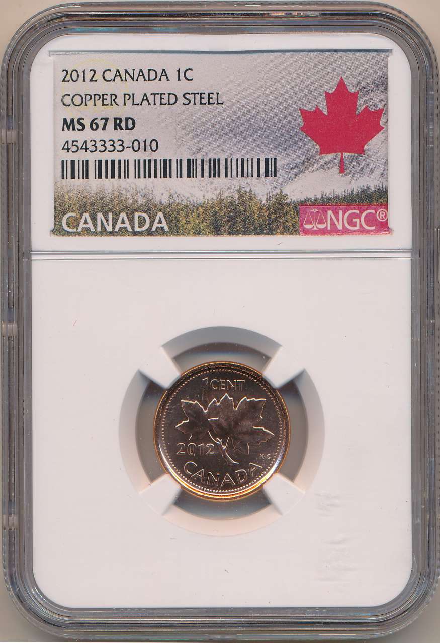 fullMatchVisible2012 Copper Plated Steel; Rd (Red)MS67NGC