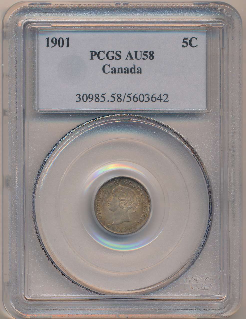 fullMatchVisible1901AU58PCGS