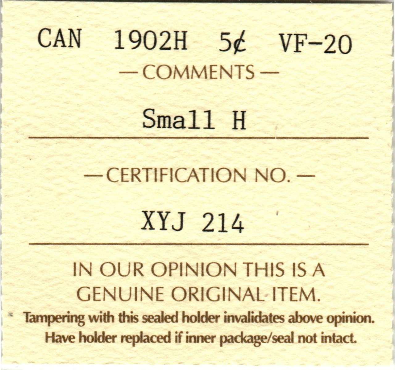 fullMatchVisible1902H Small HVF20ICCS