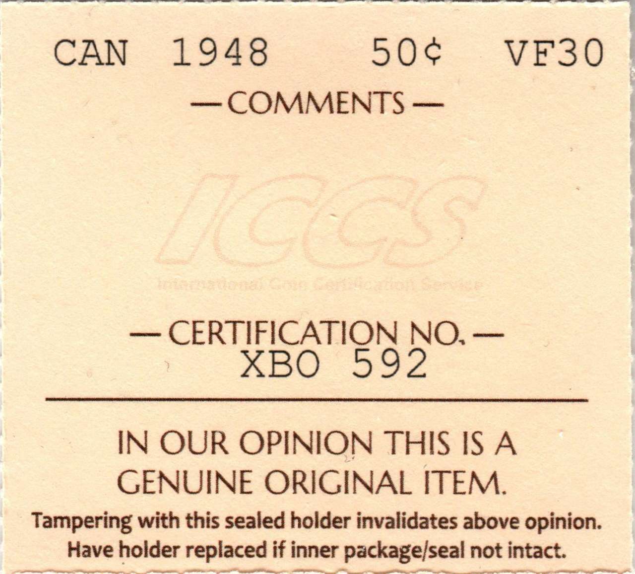 fullMatchVisible1948VF30ICCS