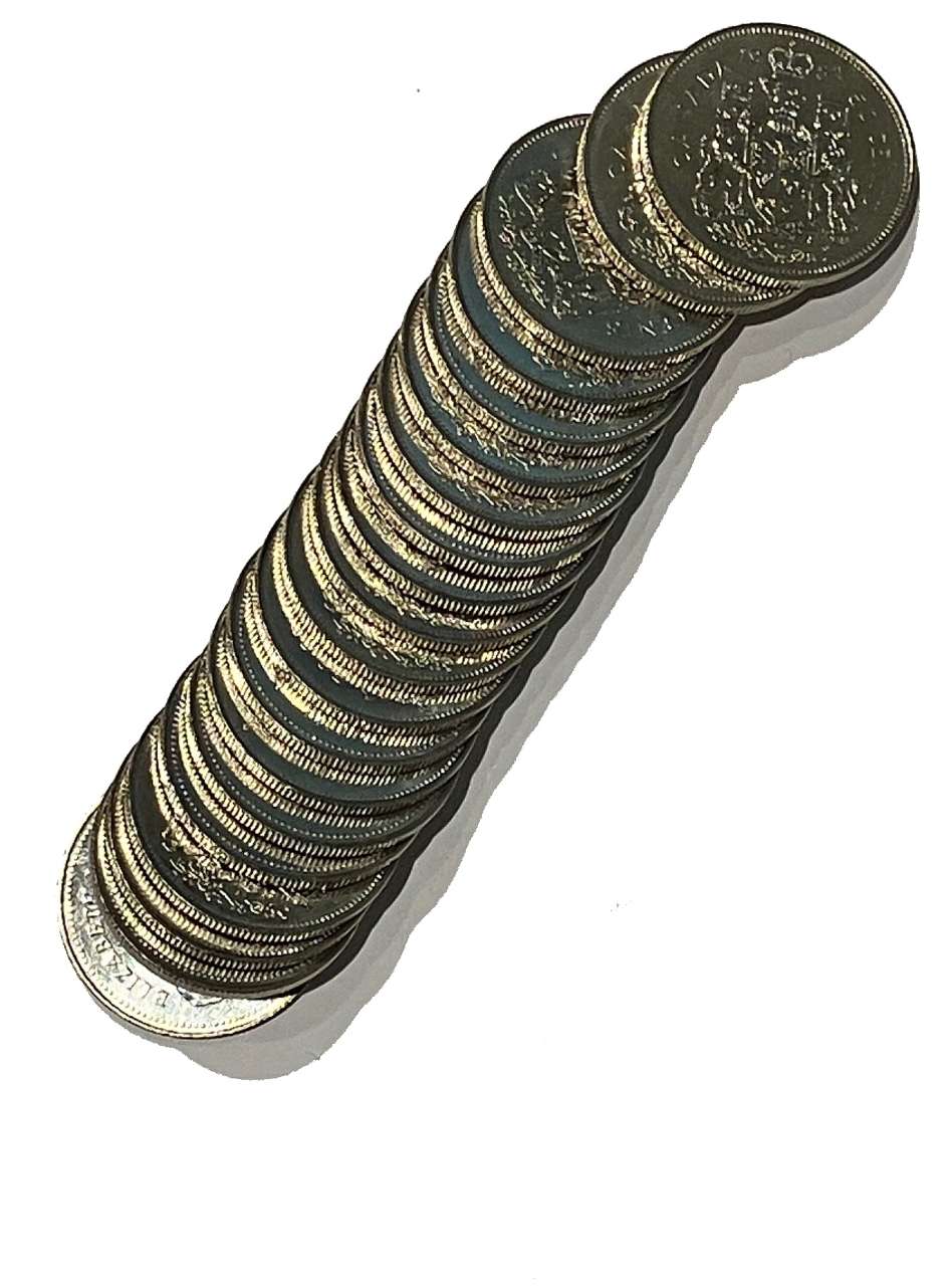 fullMatchVisible198150 cents BU Roll Of 20 Pieces $10 Face Value