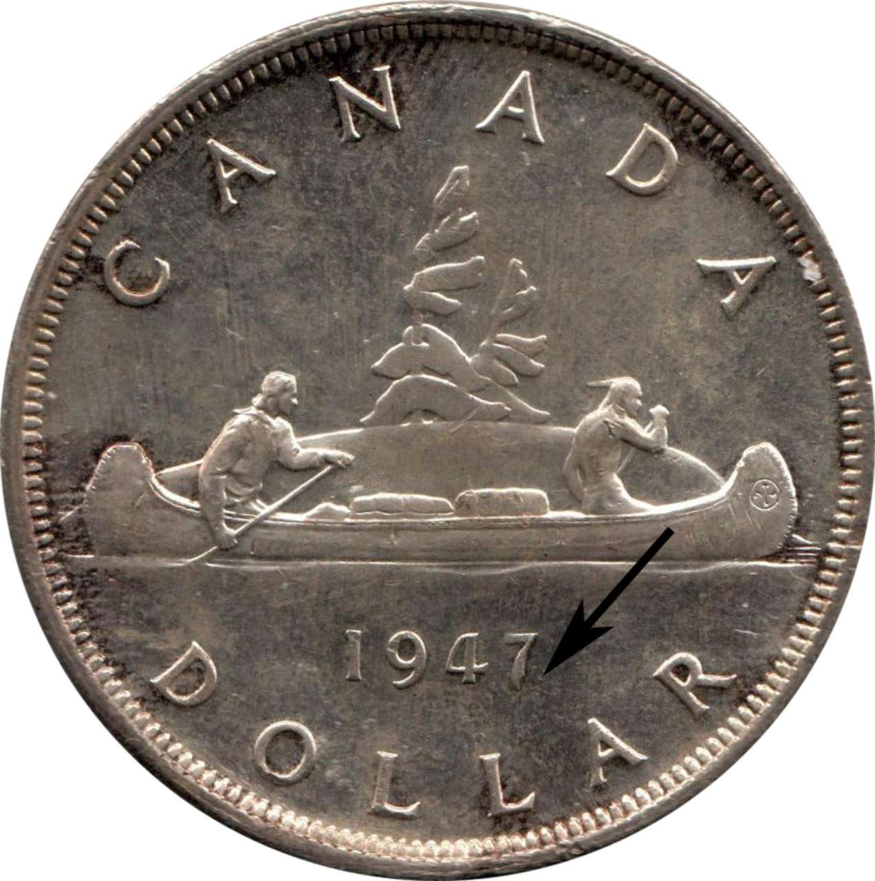 fullMatchVisible1947 Pointed 7; DotMS62ICCS