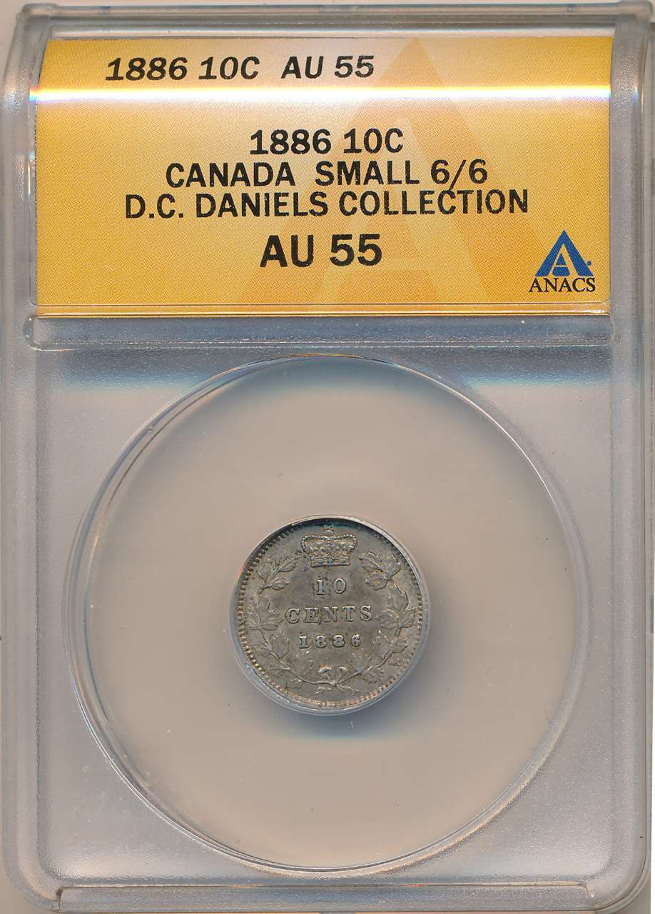 fullMatchVisible1886 Small 6/6; D.C. Daniels CollectionEF45ANACS