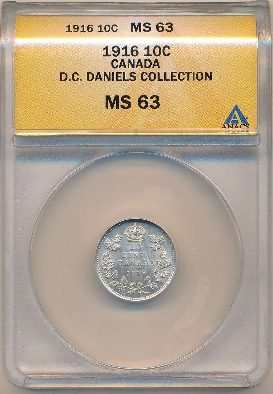 fullMatchVisible1916 D.C. Daniels CollectionMS63ANACS