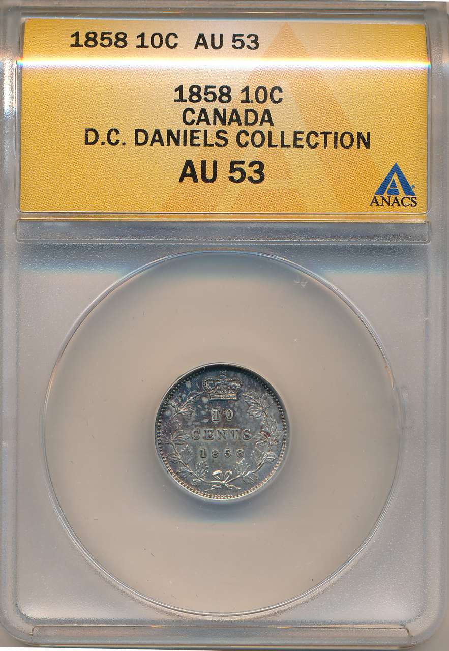 fullMatchVisible1858 D.C. Daniels CollectionAU53ANACS
