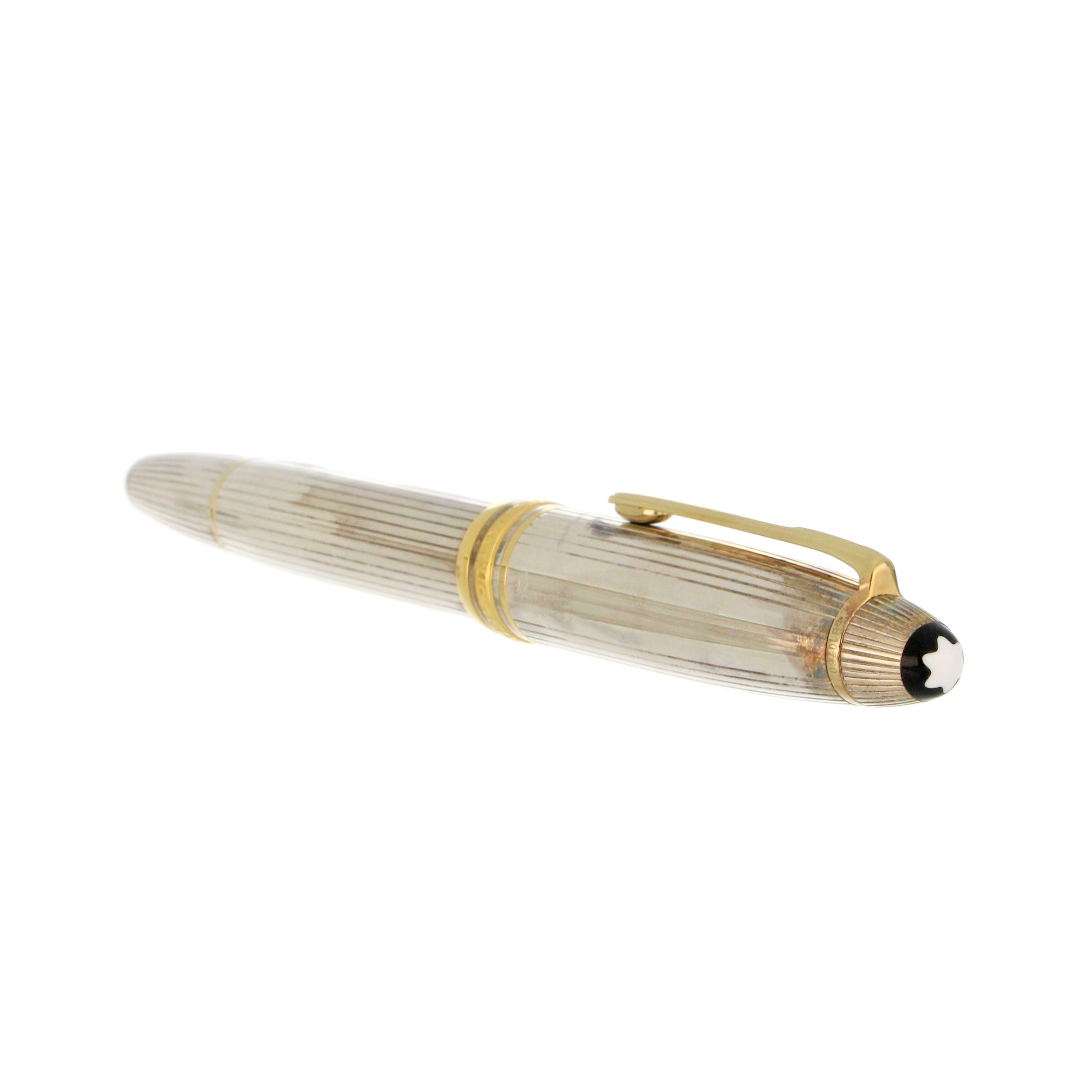 Sterling silver Montblanc Meisterstück 146 fountain pen