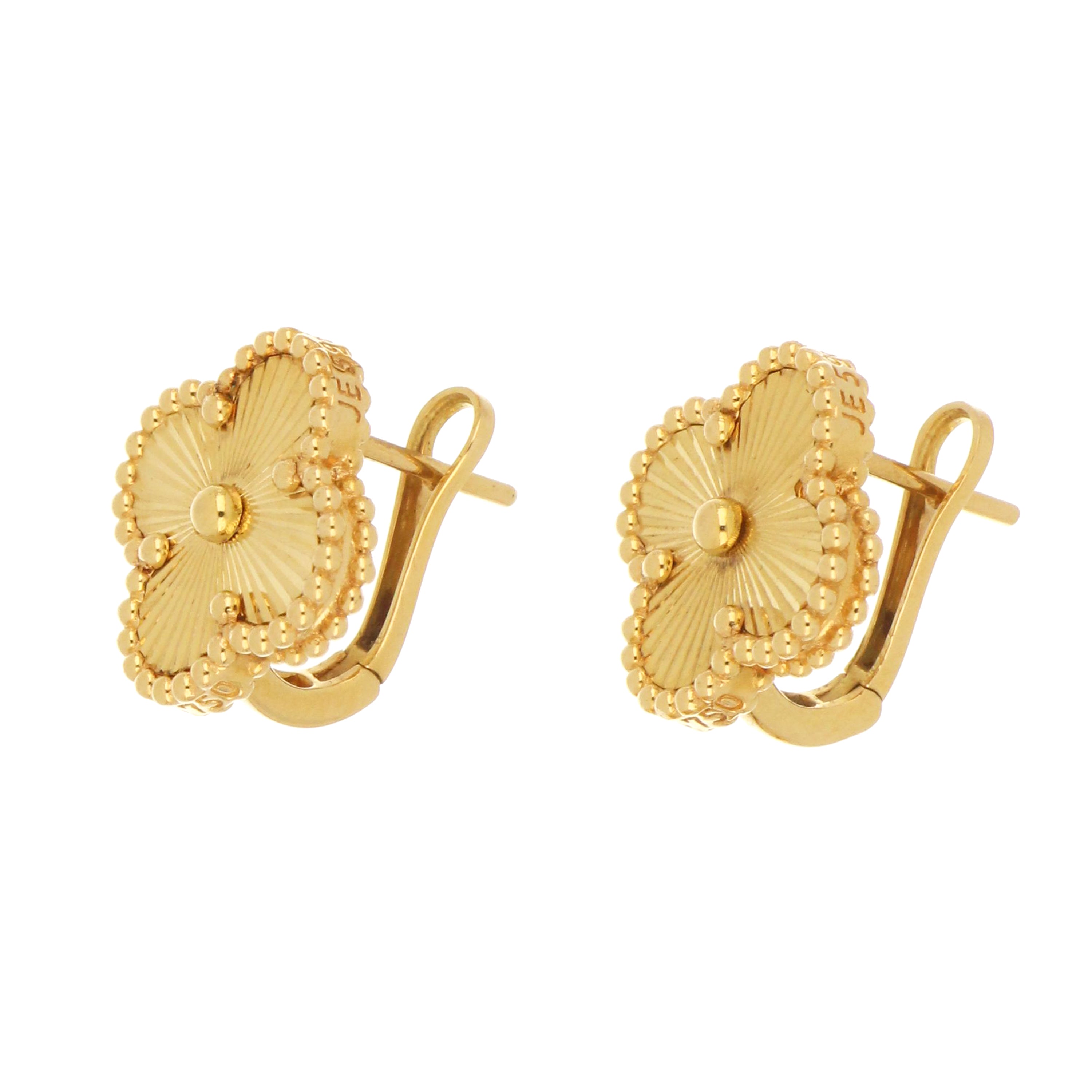 Van Cleef Arpels Vintage Alhambra Earrings – 18kt Yellow Gold, 15mm,