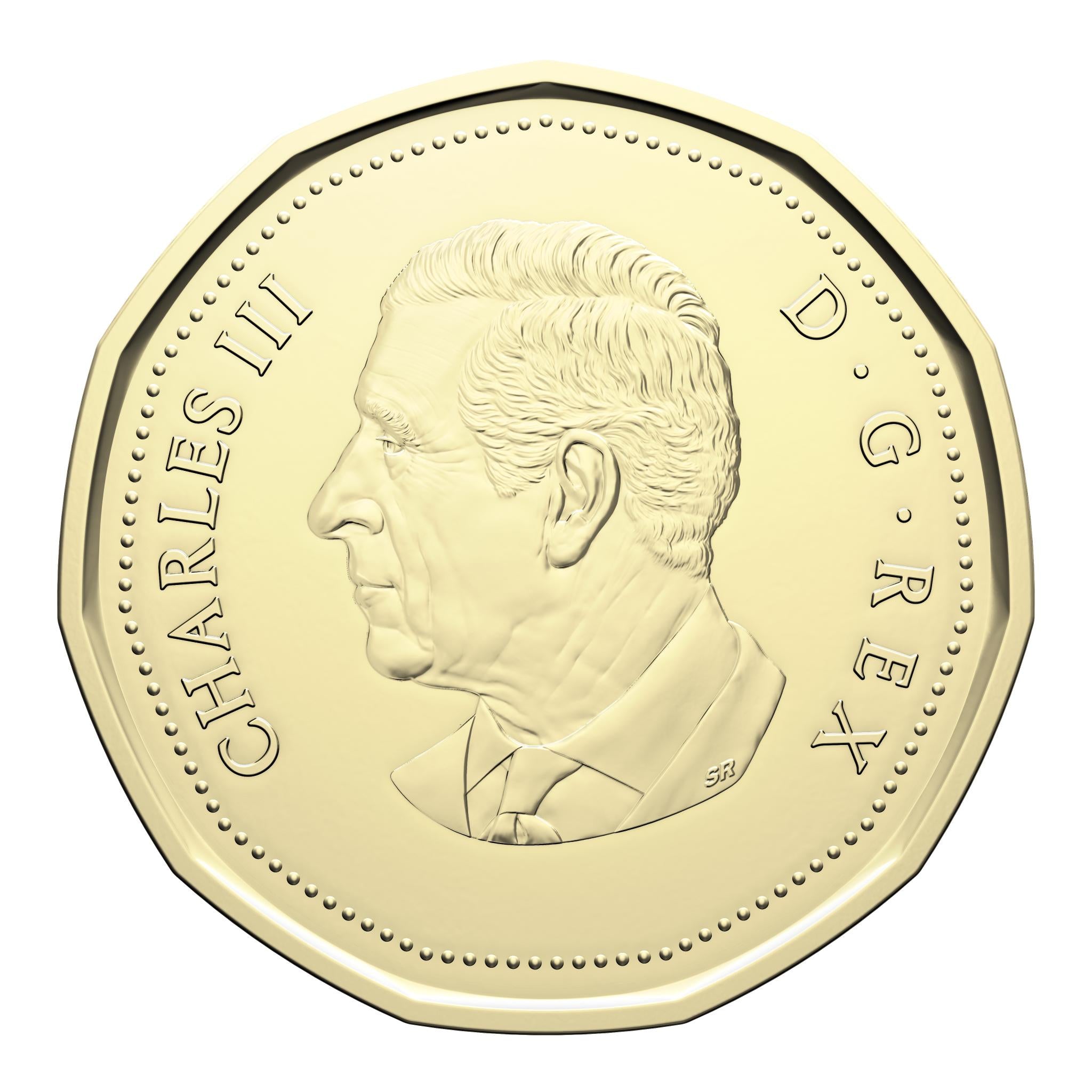 Festive 2025 coin set greeting card with Peace and Joy message