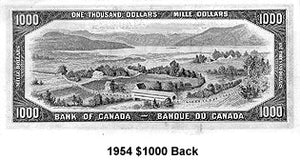Canada 1954 $1000 'Devil's Face' Note