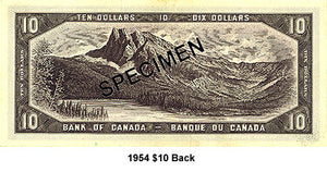 Canada 1954 $10 'Devil's Face' Note