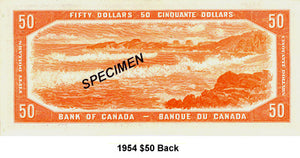 Canada 1954 $50 'Devil's Face' Note