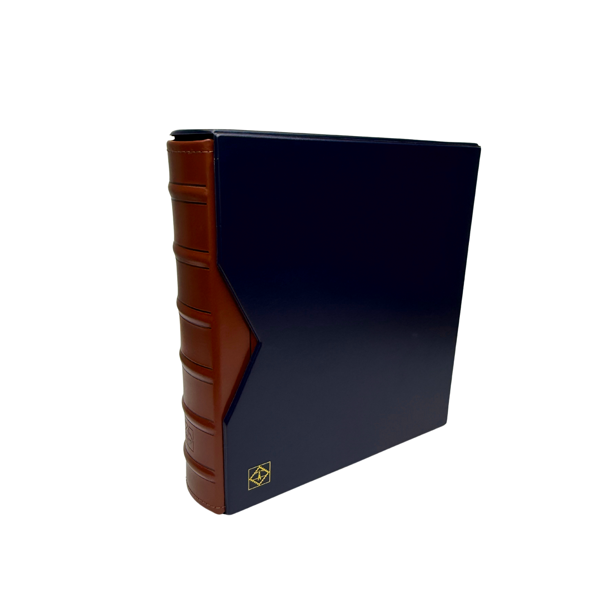 Classic Binder Set, 3-ring, blue/brown, including Slipcase