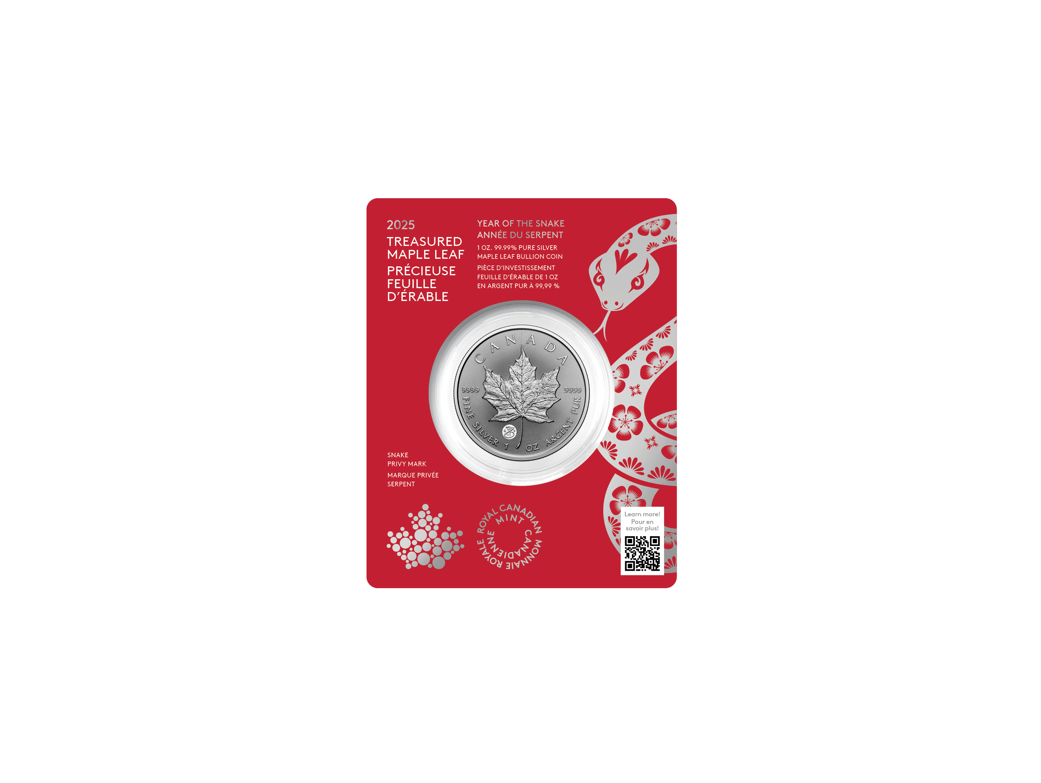 2025 Canada Silver Maple Leaf $5 coin obverse showing King Charles III, proof finish, 1 oz .9999 silver