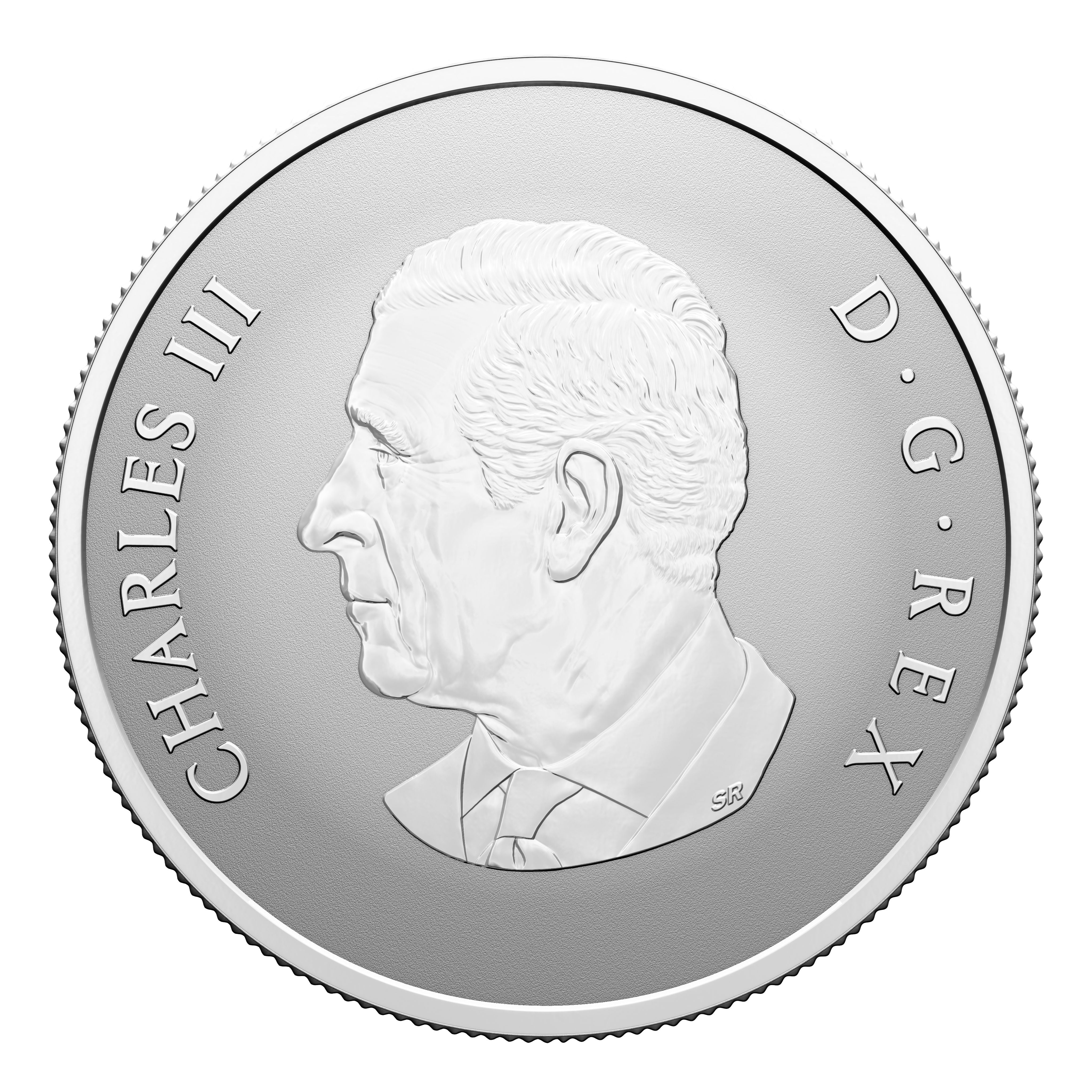Reverse side of 2025 $10 .9999 pure silver coin with baby feet motif, shiny proof finish