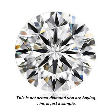 Lab grown round loose diamond 0.51ct, VS1 clarity, D color, front close-up