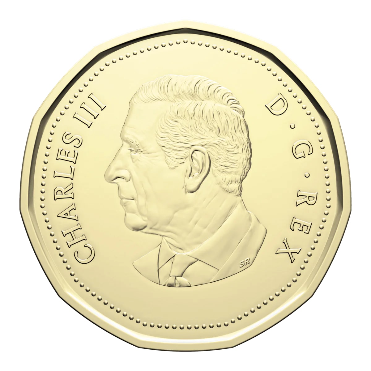 Inside view of all five uncirculated 2025 Canadian coins featuring the set-exclusive polar bear motif, branded by J&M Coin & Jewellery