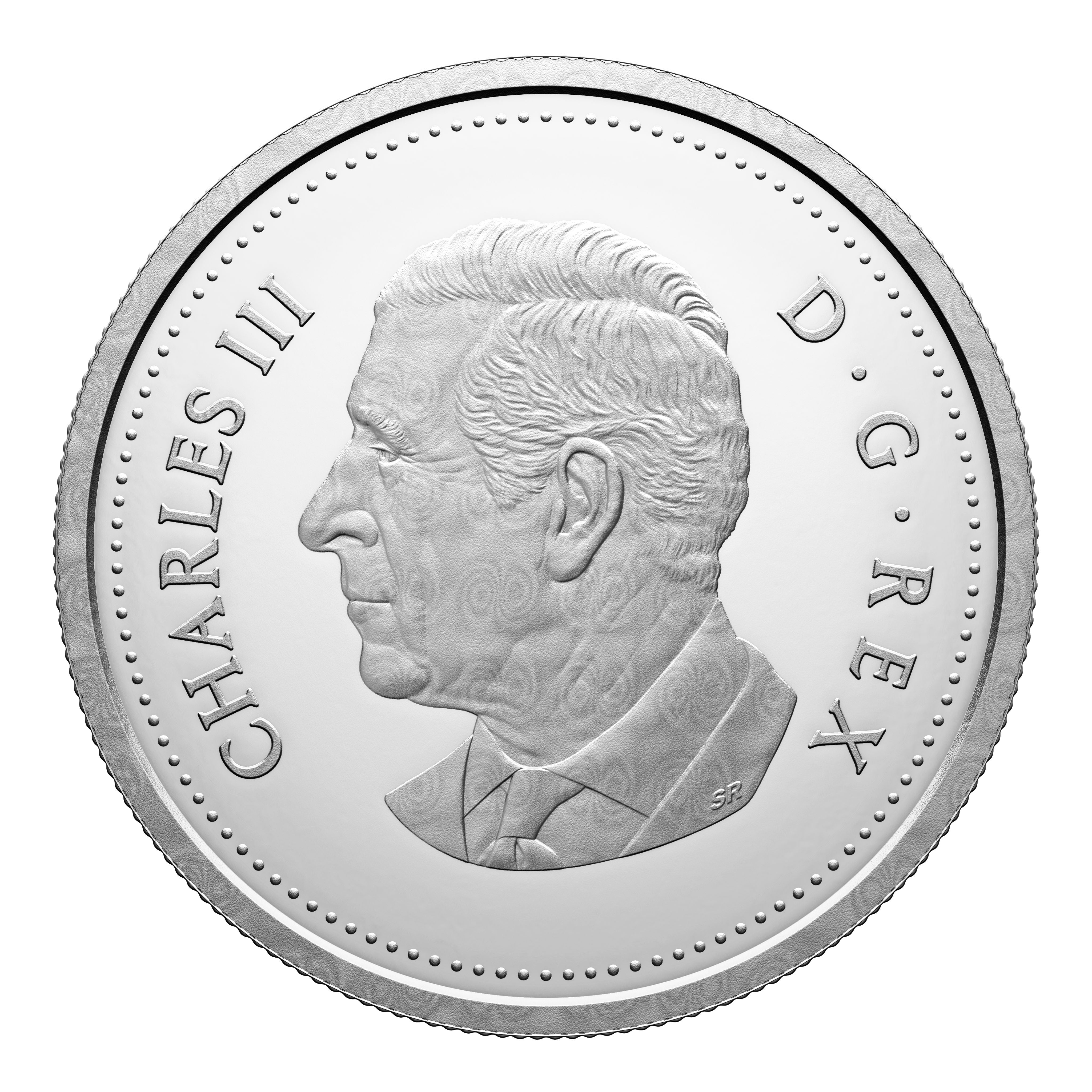Close-up of 2025 .9999 fine silver collectible coin highlighting intricate three-tiered granite design of the Tomb of the Unknown Soldier