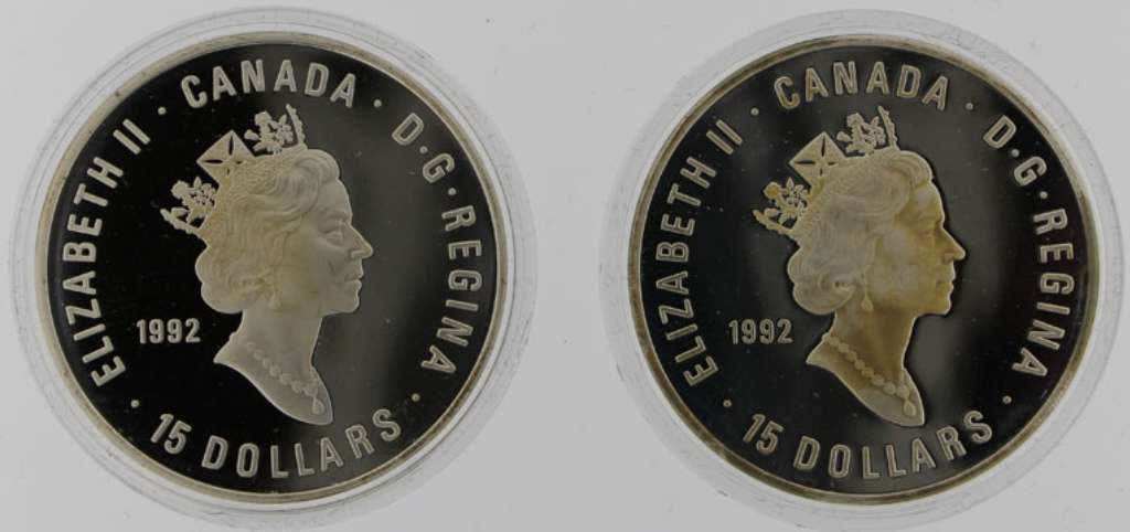 Canada Silver 1992 $15 Set International Olympic Committee - Gymnast a