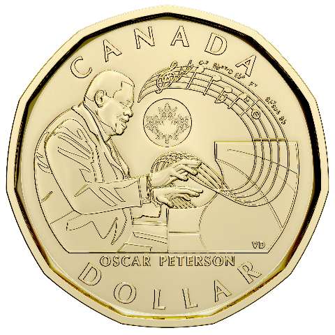 fullMatchVisible2022 "Celebrating Oscar Peterson" Non-coloured RCM Special Wrap Roll of $25 Face Value$1