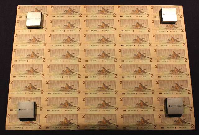 fullMatchVisibleUncut Sheet of 40 Banknotes Thiessen-Crow, BBX Prefix, $80 Face ValueAU #2N/A