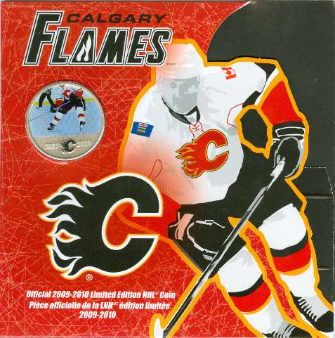 Canada Base Metal 2009 50 Cents Calgary Flames - NHL Series SP