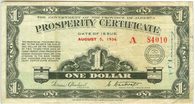 fullMatchVisibleAlberta Prosperity Certificate, with 13 attached Stamps, small tearVFN/A